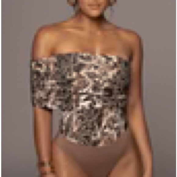 JLUXLABEL One-Shoulder Cobra Print Veda Bodysuit - Picture 3 of 5